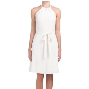 Theory midi open back Elevate Crepe A-Line Dress in Size 10